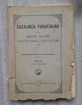 Kazalnica parafialna. Nauki świąteczne T3 1929