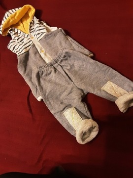 Dresik niemowlęcy,  12-18, kamizelka, spodnie
