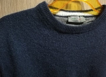 Sweter wełniany Lorenzo Magni M męski granatowy 