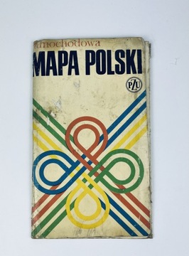 Mapa samochodowa Polski 1975