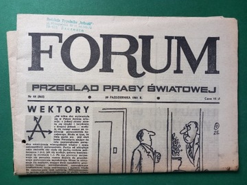 FORUM nr 44 z 29.10.1981 STEMPEL Redakcji Jedność