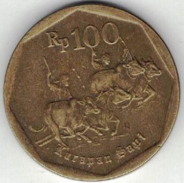 Indonezja 100 rupii 1991 22 mm