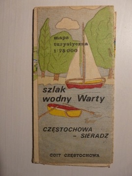 Szlak wodny Warty  mapa turystyczna 