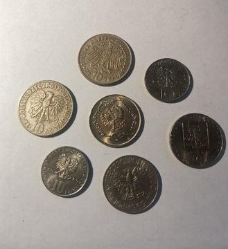 Zestaw 7 monet 10zł 1959-1976