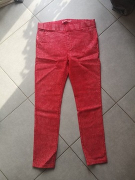 Jeansowe czerwone spodnie
