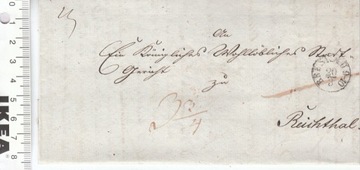 Niemcy BRESLAU Reichthal koperta list 1837