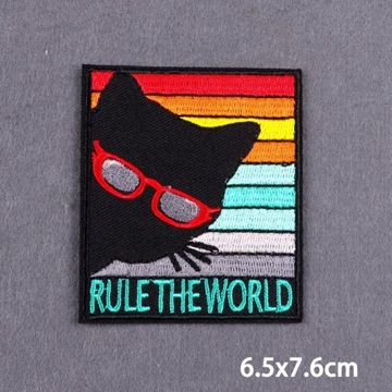 Naprasowanka z kotem Rule the world na odzież