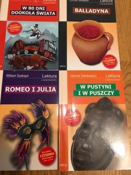 ZESTAW LEKTUR: BALLADYNA ,ROMEO I JULIA,W PUSTYNI