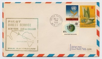 I lot PAN AM New York - Dar es Salaam 1966 rok