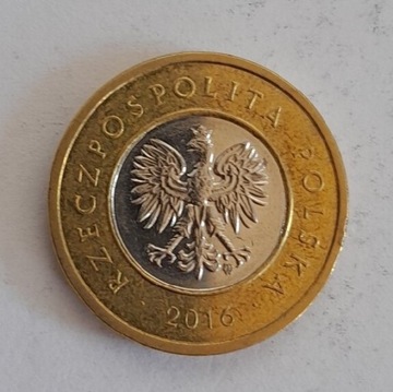 2 zł 2016 r - 2zl 2016r moneta 2 złote obiegowe
