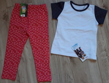 Legginsy getry + bluzeczka r.86 NOWE