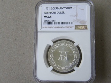 Niemcy NRD 10 marek 1971  NGC  MS66