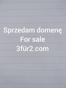 Sprzedam domenę 3für2.com