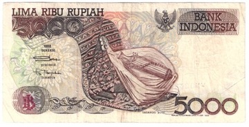 Indonezja, banknot 5000 rupii 1992 - st. 4