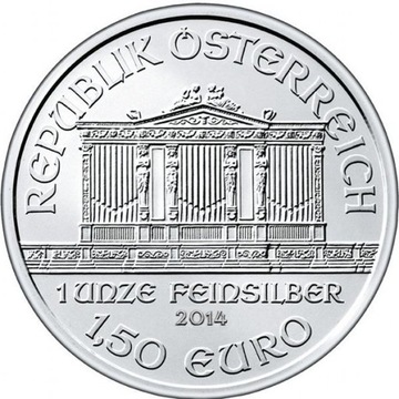 2014 1 oz Silver Austrian Philharmonic Coins