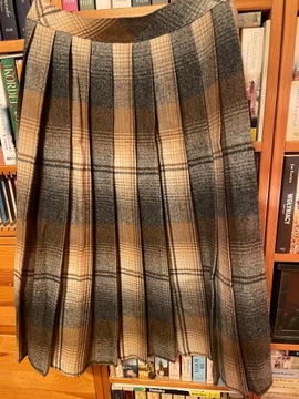 Vintage spódnica plisowana wełna, 36 (S)
