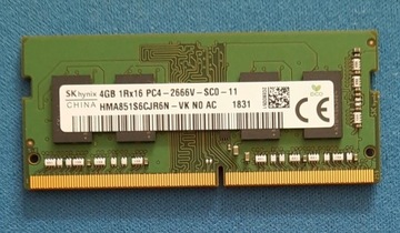 Pamięć RAM DDR4 SK Hynix 4 GB  2666 MHz