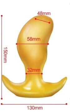 Dildo analne,waginalne buttplug soft 5,8 cm żółty