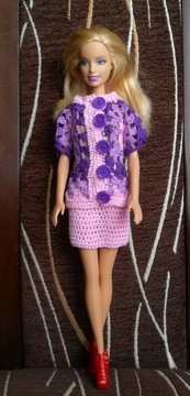Sweterek, spódnica, ubranko dla lalki Barbie