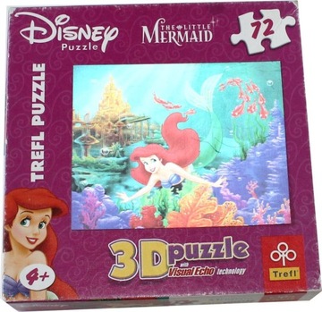 Trefl 3D Puzzle Disney Mała Syrenka 72elem 4+