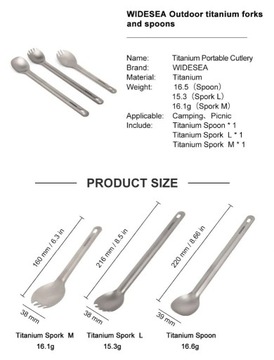 Nowy Tytanowy SPORK (łyżko-widelec)