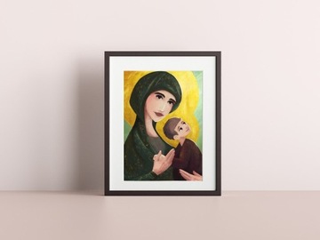 Plakat Maryja z dzieciątkiem