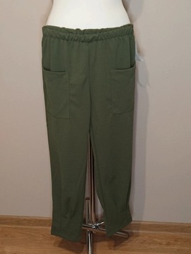 Elastyczne spodnie w kolorze zielonym New Collection