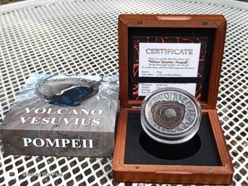 Volcano Vesuvius Pompeii 2015 WEZUWIUSZ 2 oz Ag