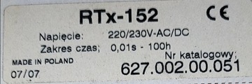 Przekaźnik czasowy RTx-152 - 2 szt.
