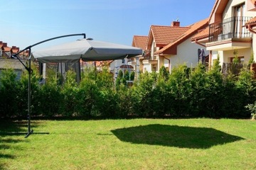 Parasol ogrodowy z wysięgnikiem rozkładany szary