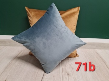 M071 poszewki na poduszki 30x30 szara welur welwet