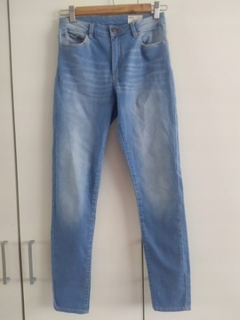 WOW HIGH SLIM fit spodnie cienkie jeansy 152