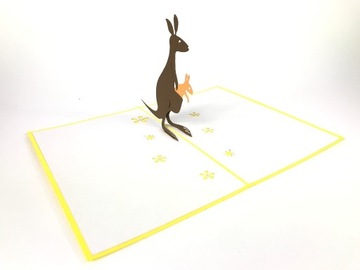 Kartki 3D pop up Australia Kangur