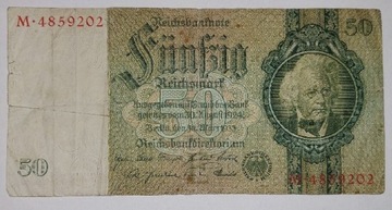 50 reichsmark 1933r. Serii M