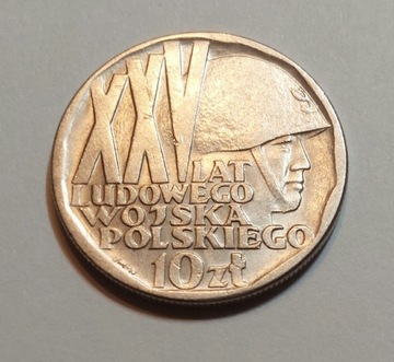 10 złotych 1968 - XXV lat LWP