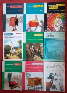 Lektury szkolne z opracowaniem - pakiet 9 książek 