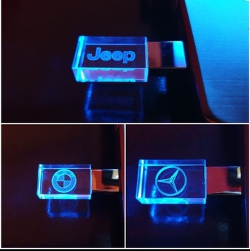 Pendive,pamięć USB 32GB LED krysztal MERCEDES,BMW 