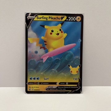 Karta Pokemon TCG Surfing Pikachu V Celebrations