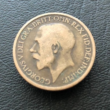 #122 Wielka Brytania half penny 1918