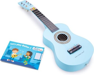 Zabawkowa drewniana gitara niebieska B-STOCK