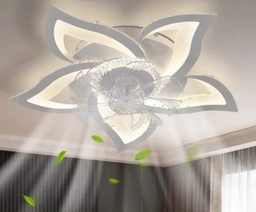 Kwiat Lotosu PLAFON LED  WENTYLATOR  60W + Pilot