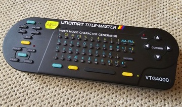 Generator tekstu VHS UNOMAT TITLE MASTER VTG 4000 