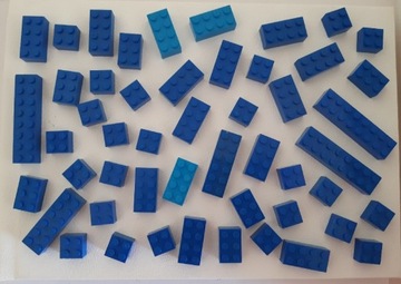 Klocki Lego brick niebieskie 2x2 2x3 2x4 2x6 2x8
