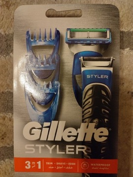 GILLETTE FUSION PROGLIDE STYLER MASZYNKA TRYMER DO BRODY 3W1