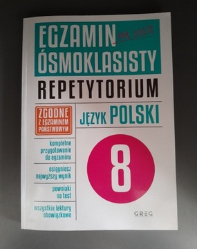 Repetytorium E8 język polski. Wydawnictwo GREG