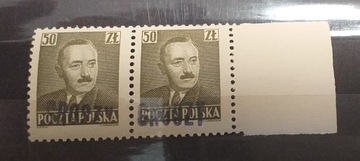 1950 Polska Fi 526** Bierut nadruk groszy