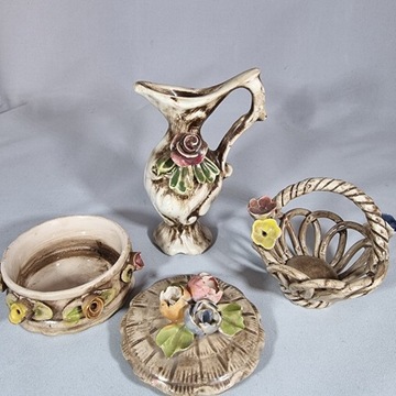 3szt. porcelany ręcznie zdobione Capodimonte #4