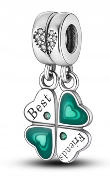 Charms czterolistna koniczyna Best Friends s925