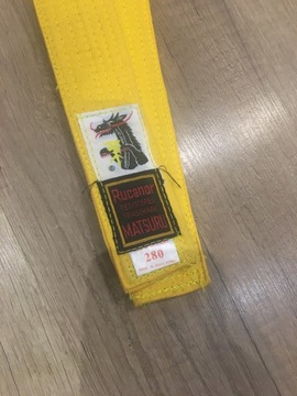 Żółty pas matsuru dl 280 cm judo