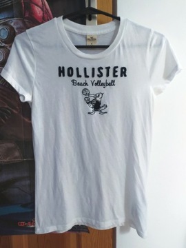 T-shirt koszulka biała Hollister S 36 38 M